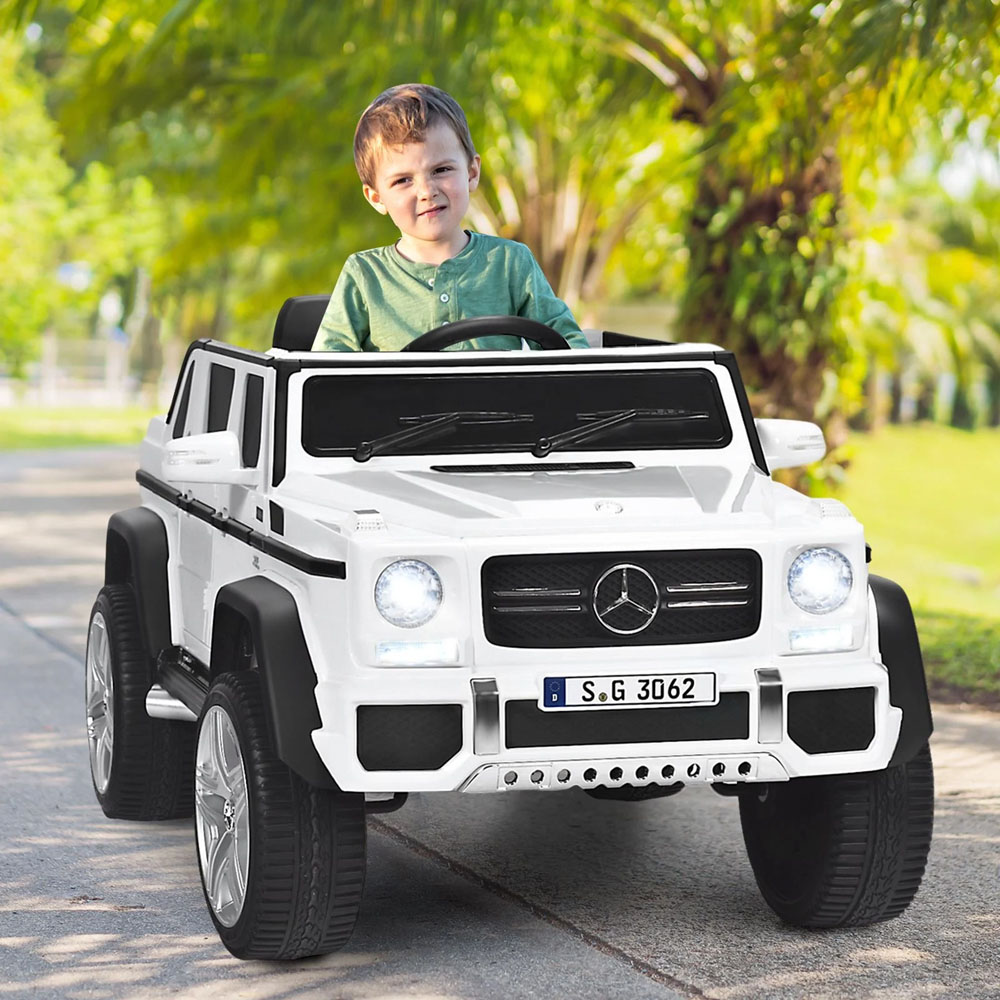 Costway White Electric 2 Motors Kids Ride On Car with Remote Control Image 2