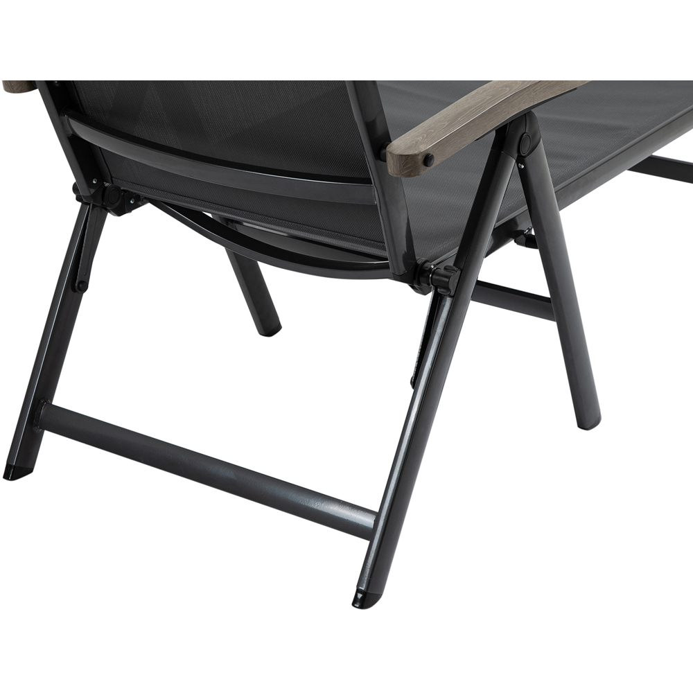 Outsunny Grey Chaise Adjustable Sun Lounger Image 4