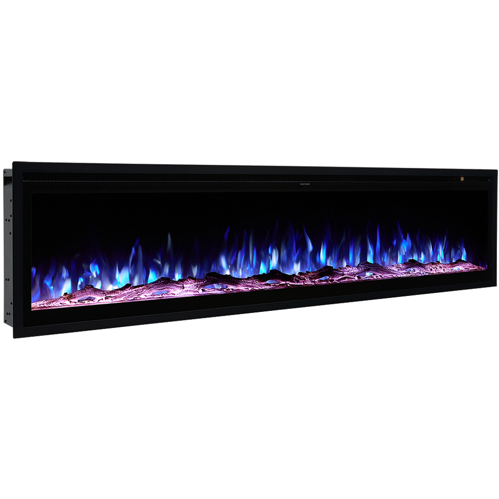 Living and Home Black Electric Fireplace 60 inch Image 3