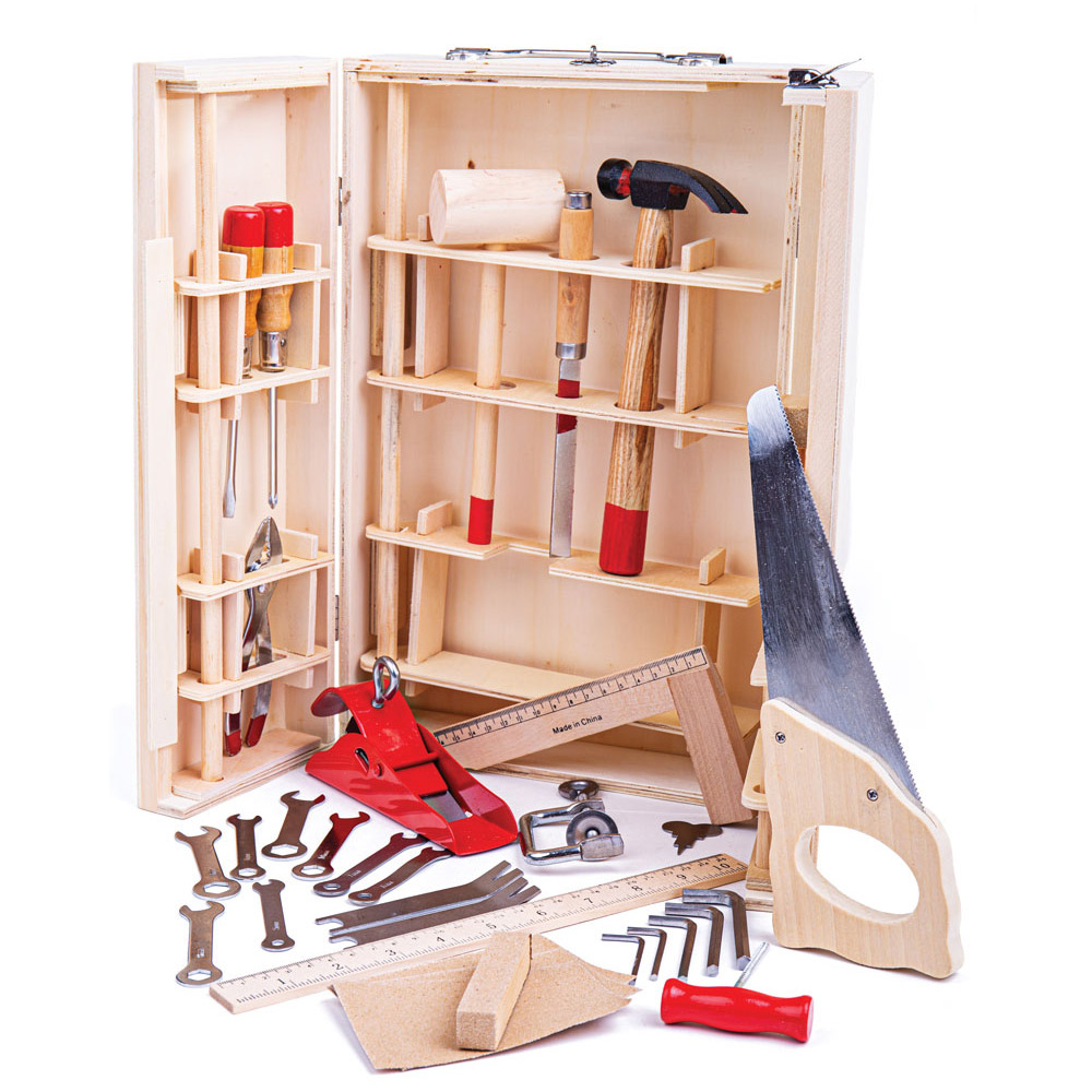 Bigjigs Toys Wooden Junior Tool Box Image 3