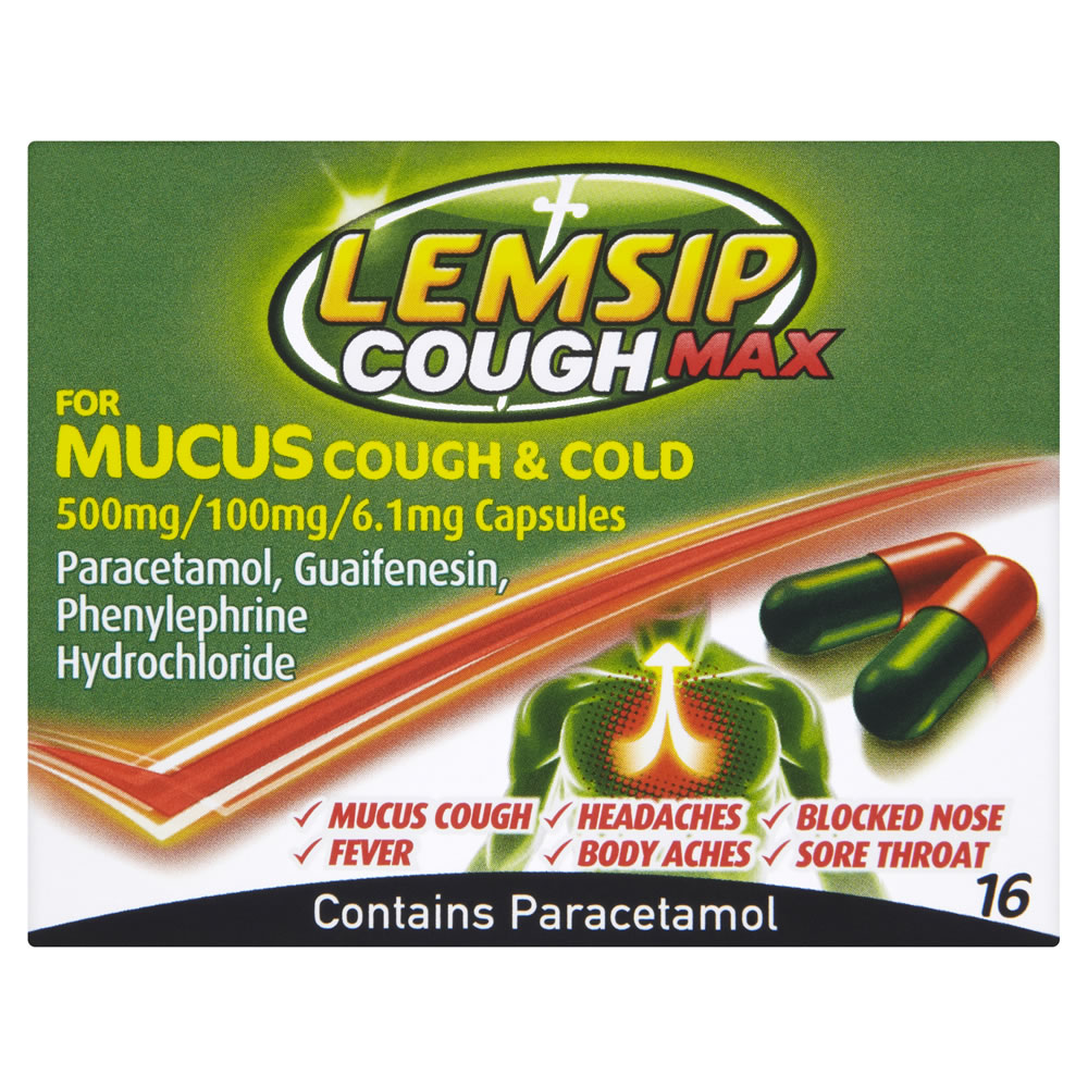 Lemsip Cough Mucus Cough Capsules 16 pack Image