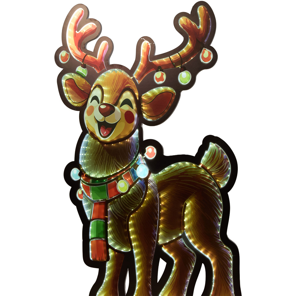 LED Retro Reindeer Infinity Light Image 7