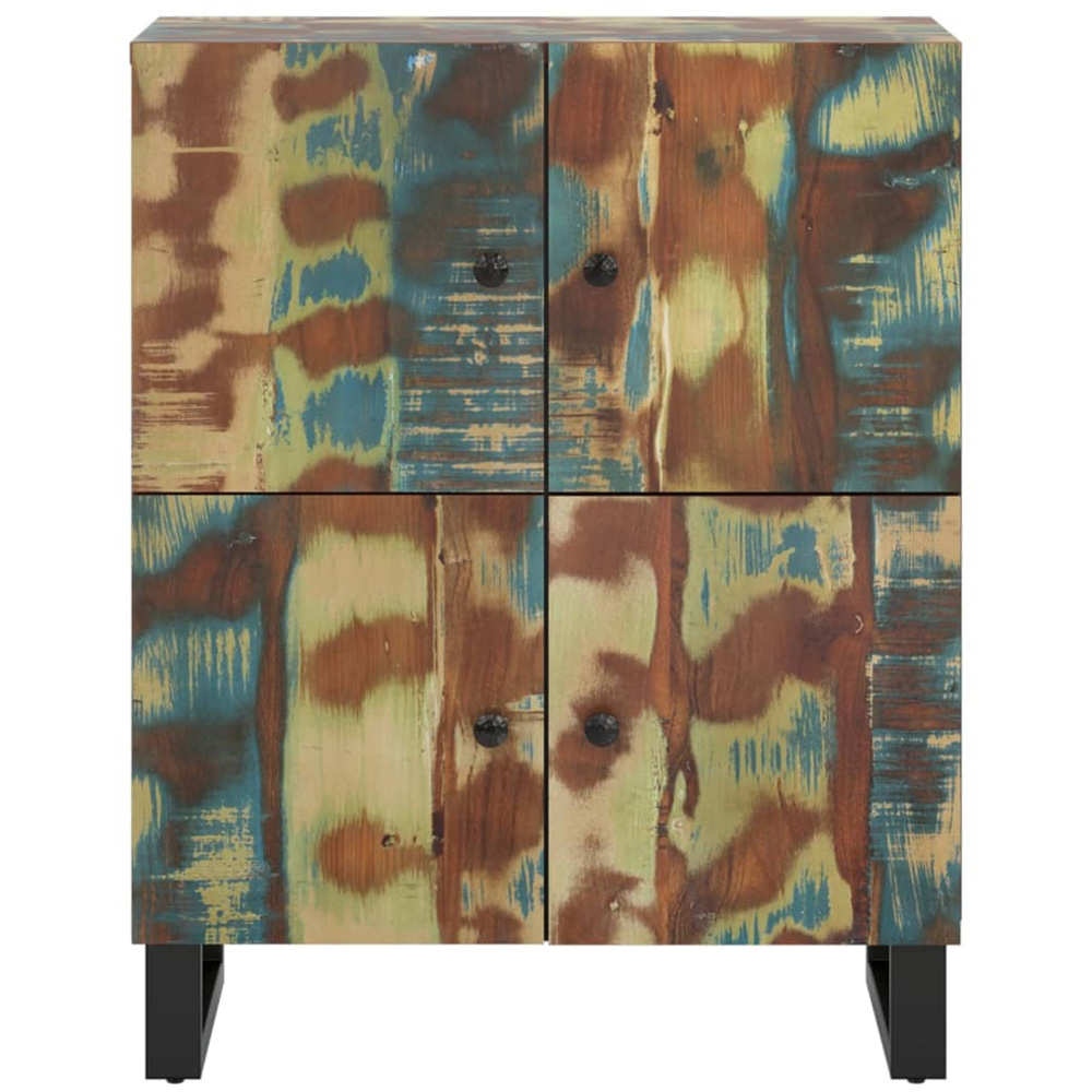 vidaXL 4 Door Multicolour Solid Reclaimed Wood Sideboard Image 3