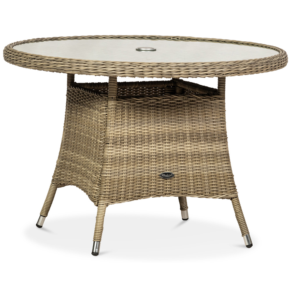 Royalcraft Wentworth Rattan 4 Seater Round Imperial Dining Set Image 6