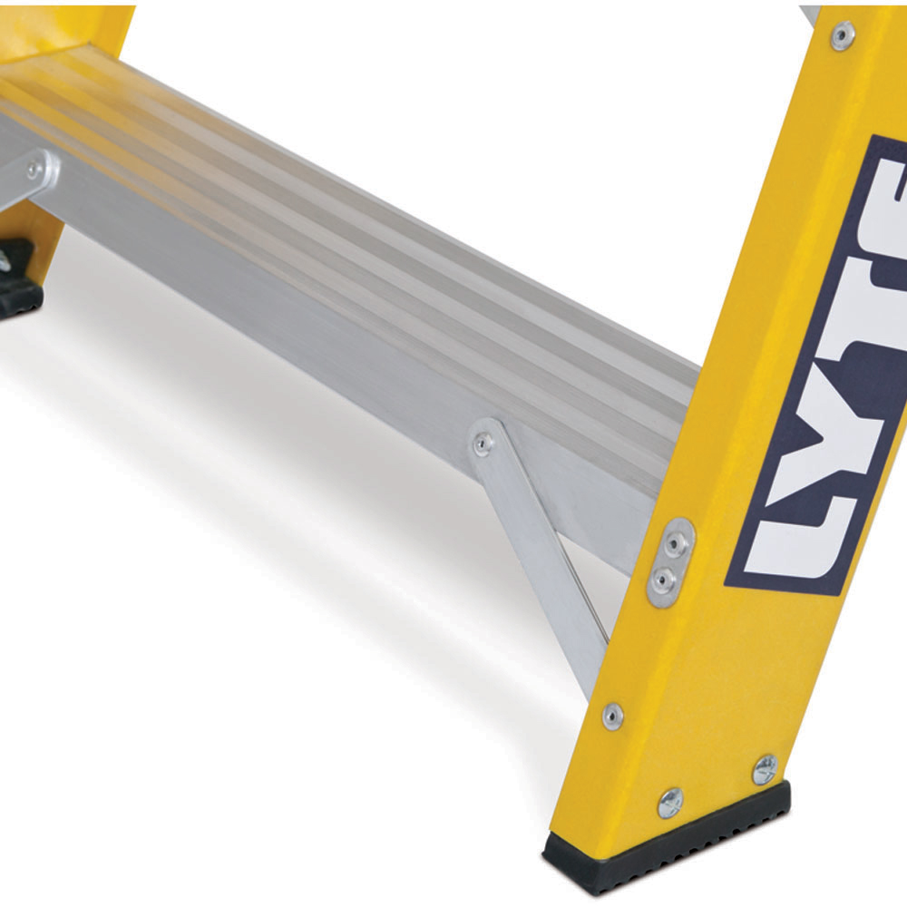 Lyte EN131-2 Professional Grp 4 Tread Swingback Steps Combination Ladder Image 2
