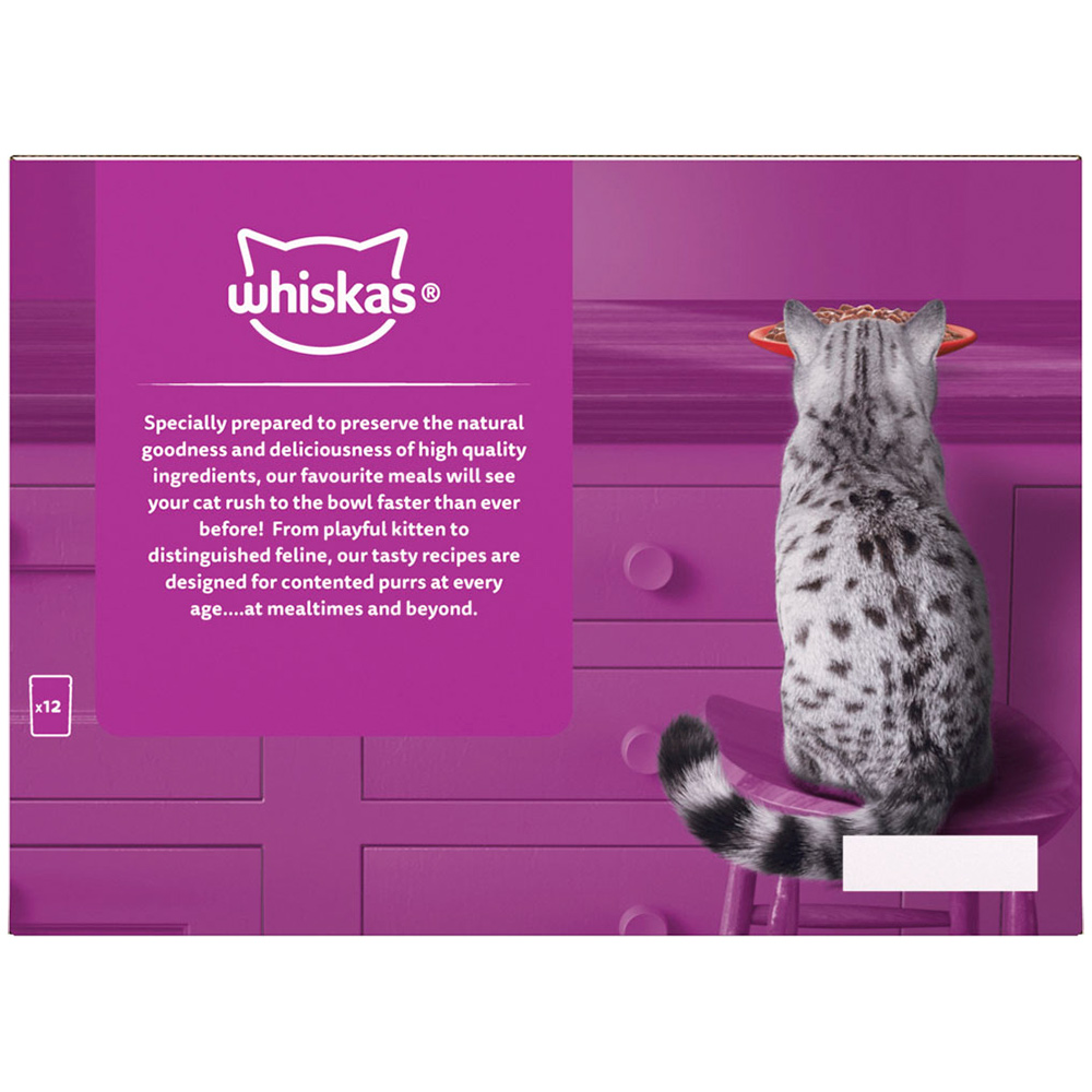 Whiskas Meaty Meals Selection in Gravy Adult Wet Cat Food Pouches 12 x 85g Image 5