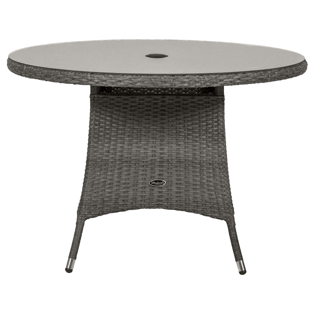 Royalcraft Paris 4 Seater Carver Round Dining Set Grey Image 6