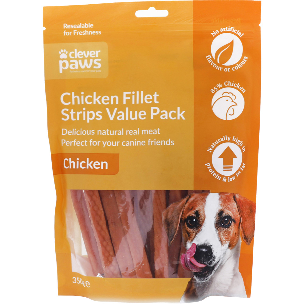 Clever Paws Chicken Fillet Strips Dog Treats Image 1