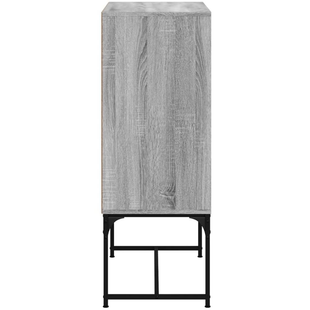 vidaXL 2 Door Grey Sonoma Oak Side Cabinet Image 6