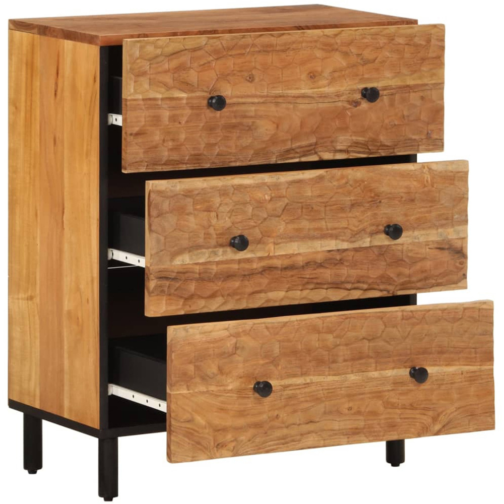 vidaXL Set of 2 Solid Wood Acacia Side Cabinet Image 4