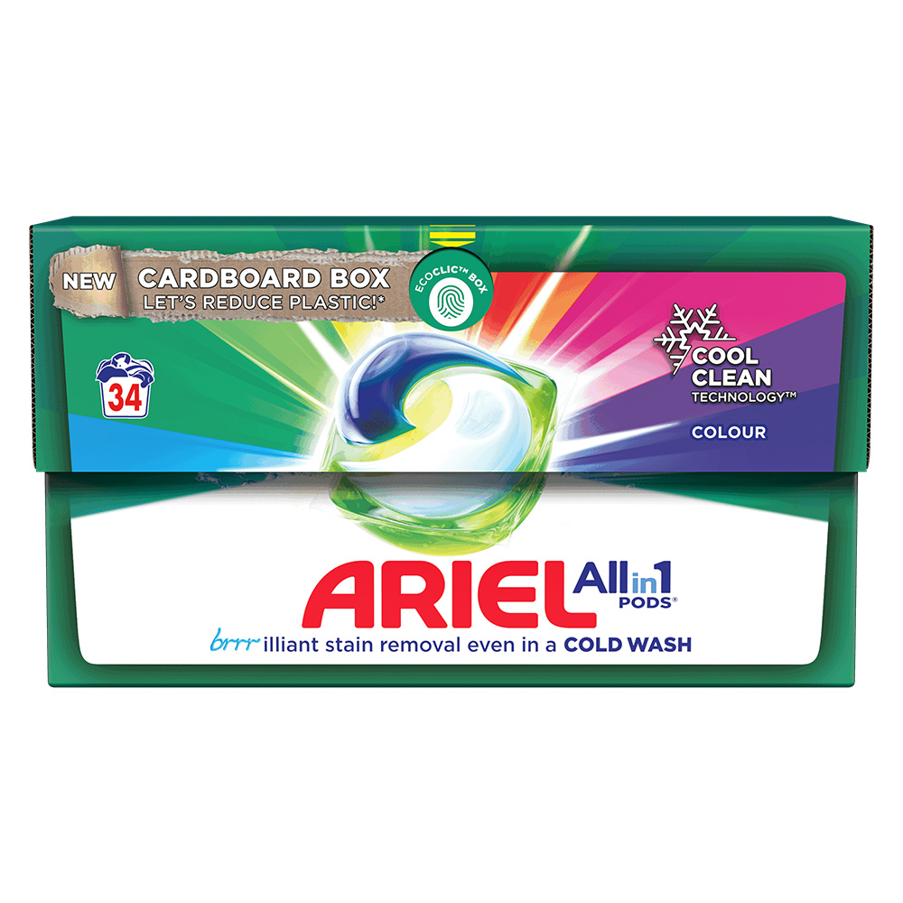 Ariel Colour All in 1 Pods Washing Liquid Capsules 34 Washes Image 1