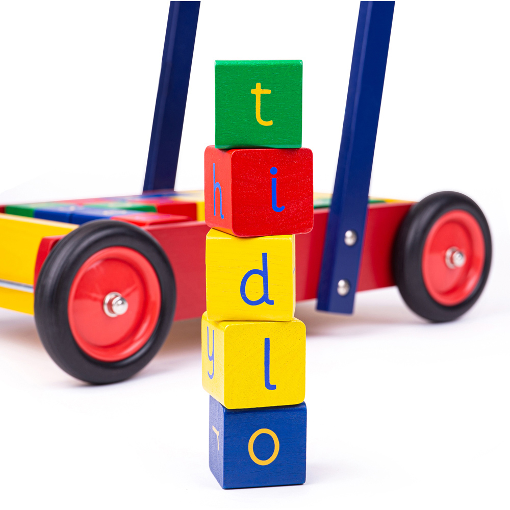 Tidlo Wooden Babywalker with ABC Blocks Image 2