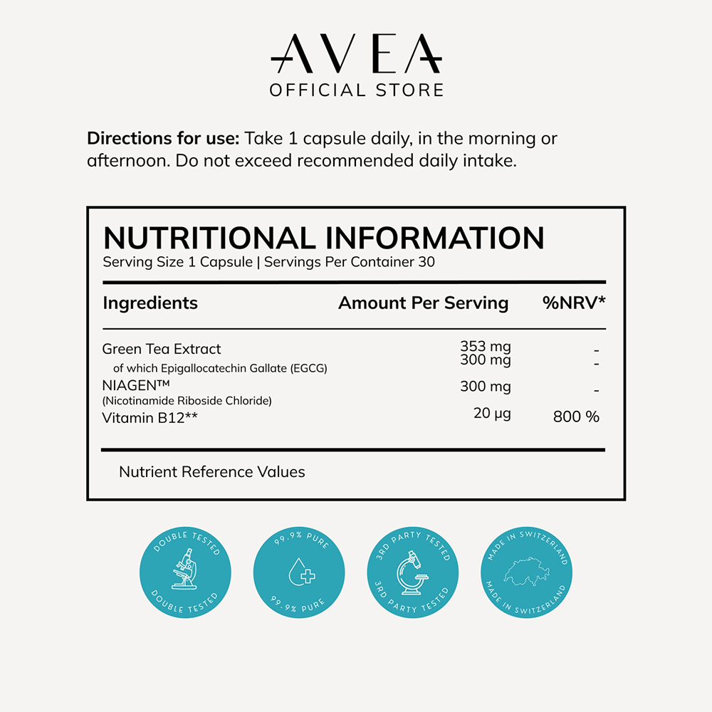 Avea NAD+ Vitaliser Supplement 30 Pack Image 6