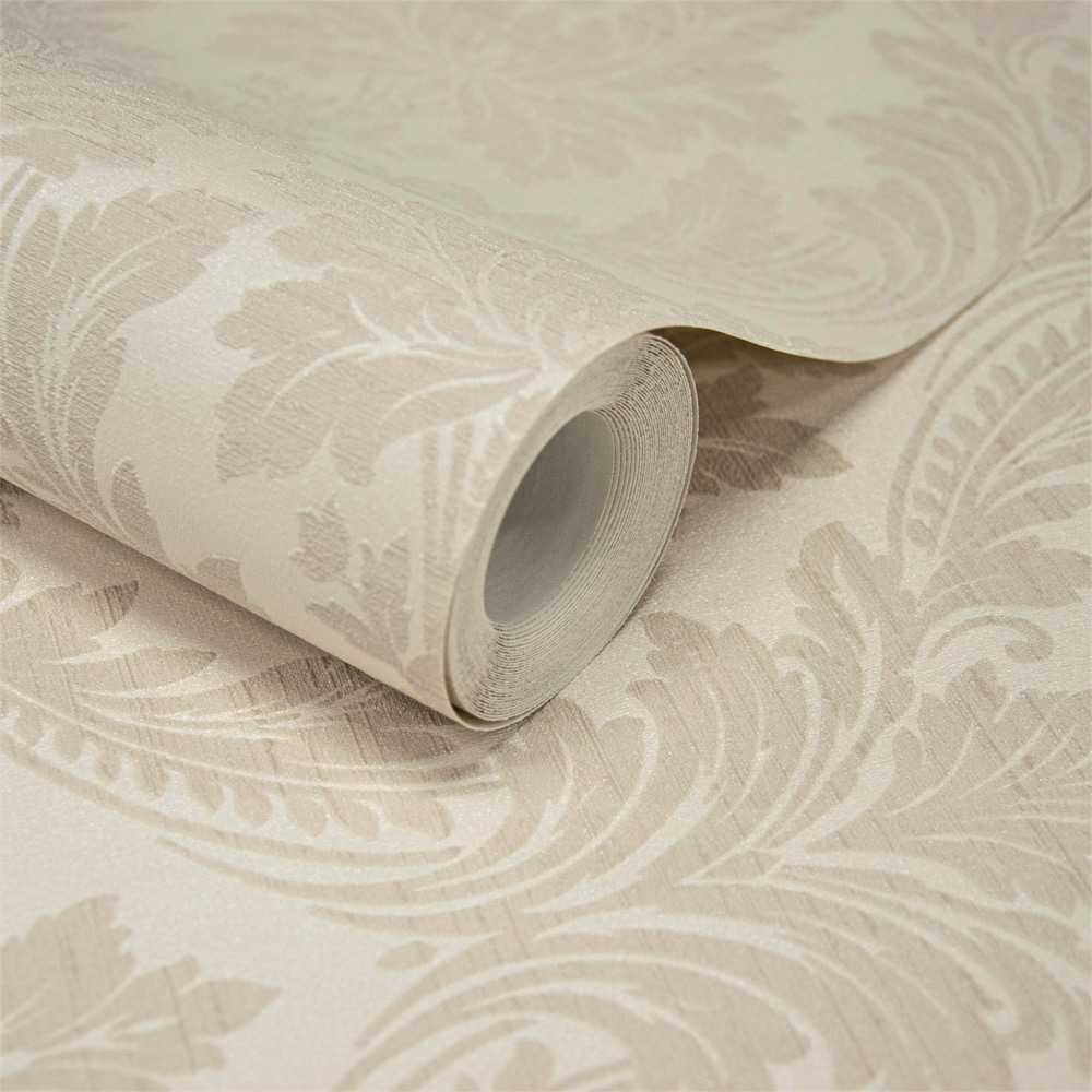 Grandeco Pattano Classical Luxury Damask Taupe Wallpaper Image 2