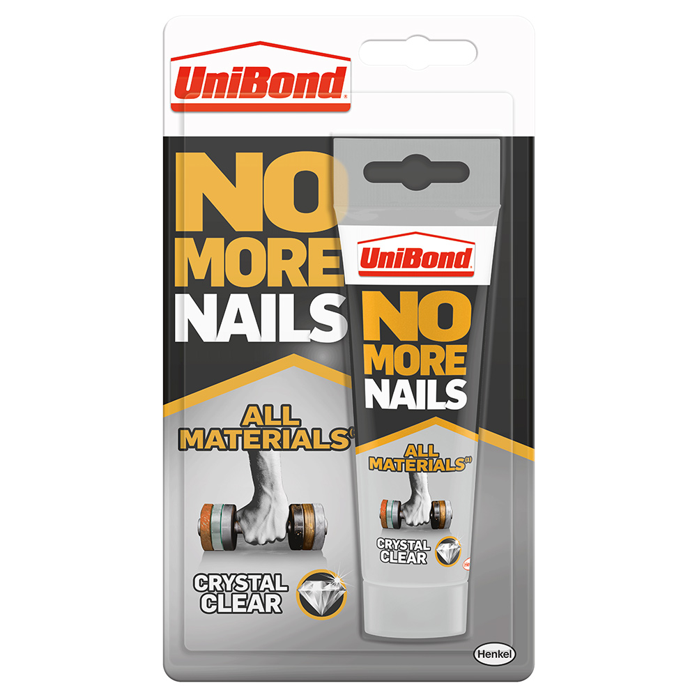 Unibond No More Nails Crystal Clear Adhesive Tube 90g Image 1