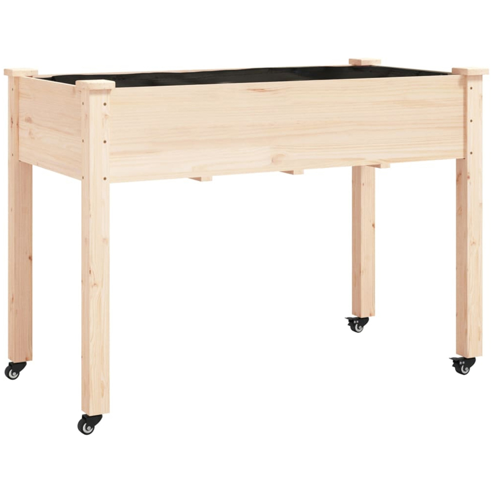 vidaXL Brown Fir Wood Raised Garden Bed 80 x 118 x 59cm Image 1