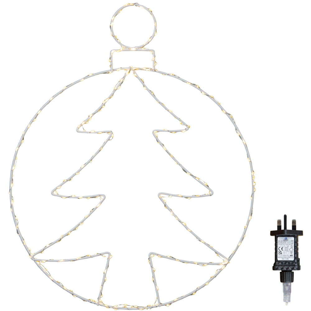 Samuel Alexander Warm White LED Light Up Tree Bauble Hanging Christmas Decoration Image 7