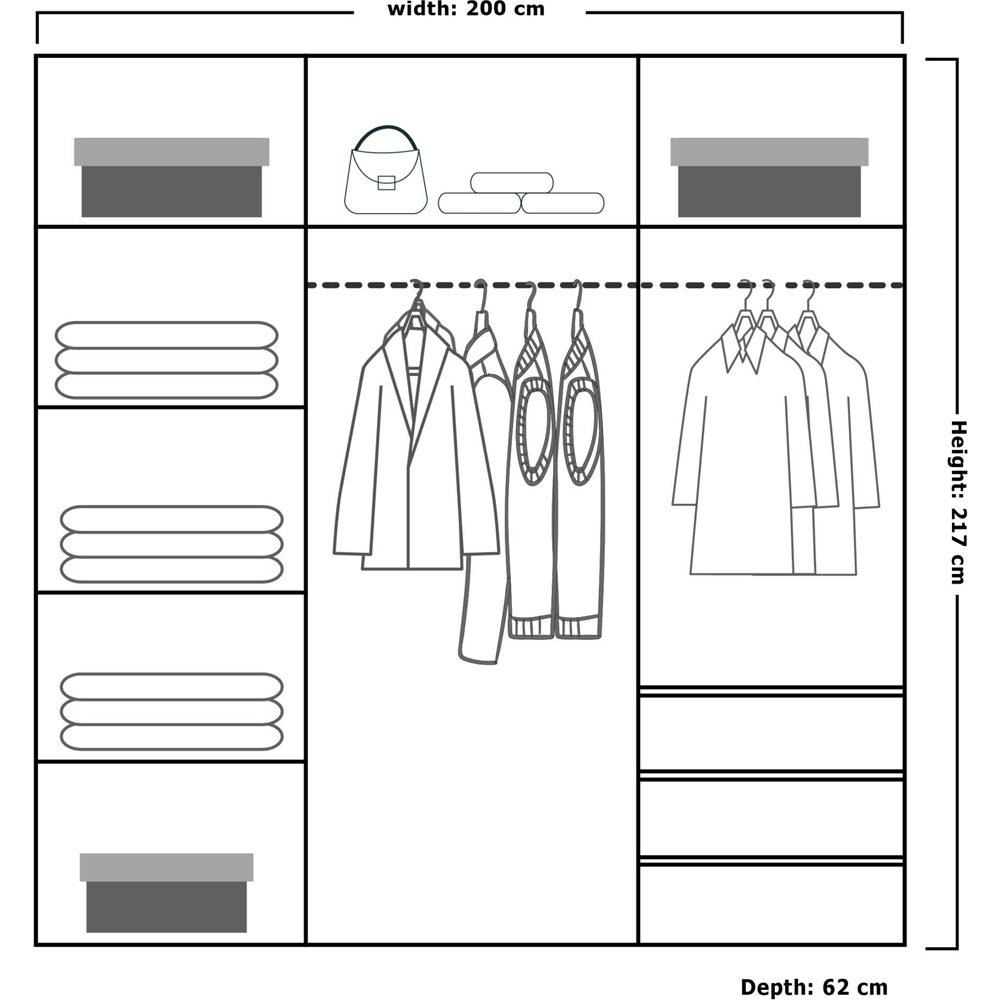Sliding Wardrobes 4U Monali 2 Door Grey Silver Trim Mirrored Wardrobe 200cm Image 5