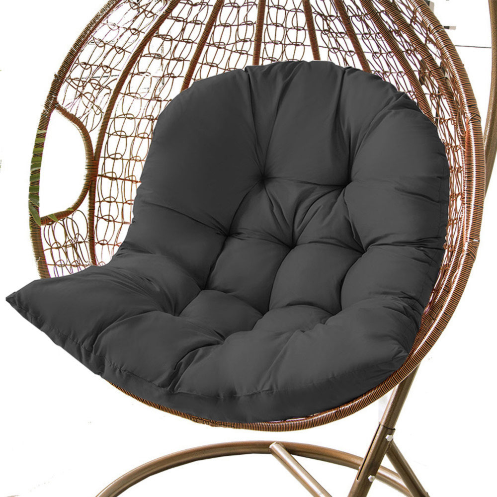 Living And Home CT0058 Black Hanging Basket Chair Cushion Image 3