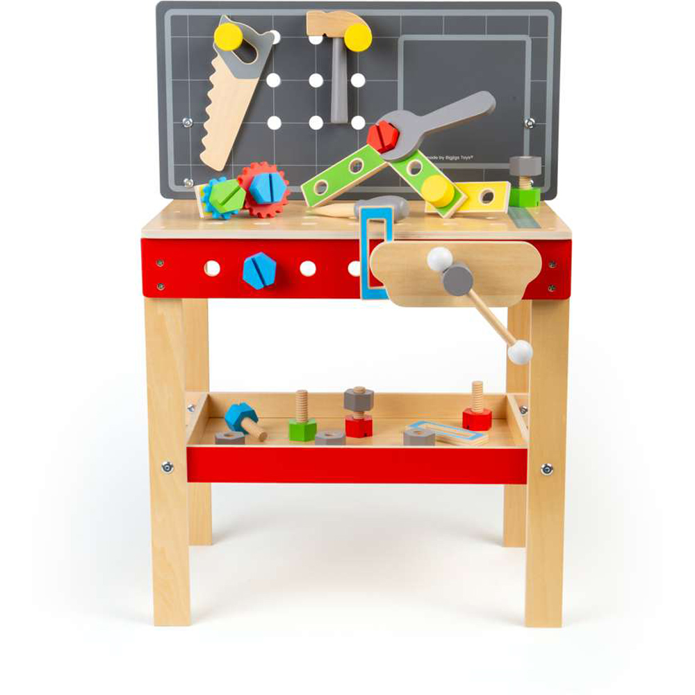 Bigjigs Toys Kids Tool Worker's Workbench Playset 34 Piece Image 2