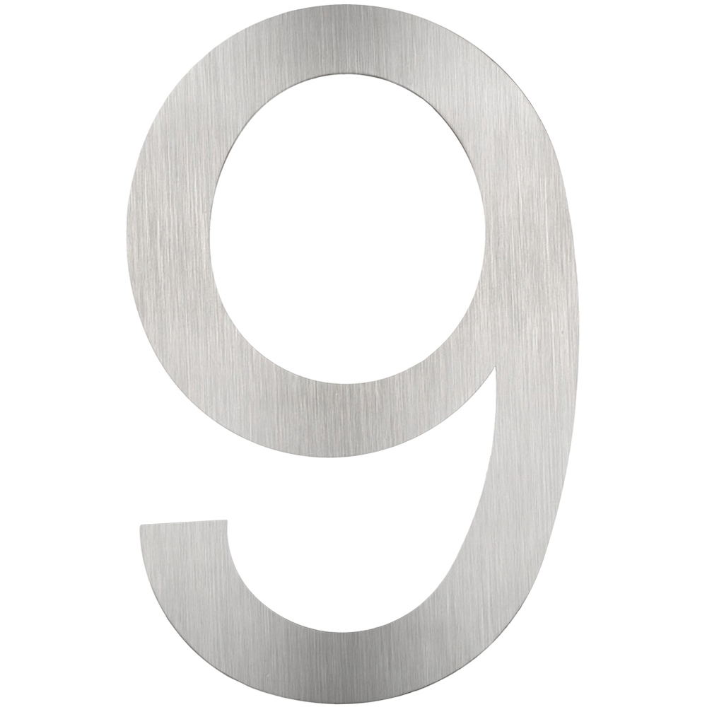 tectake 9 Stainless Steel House Number Image 1