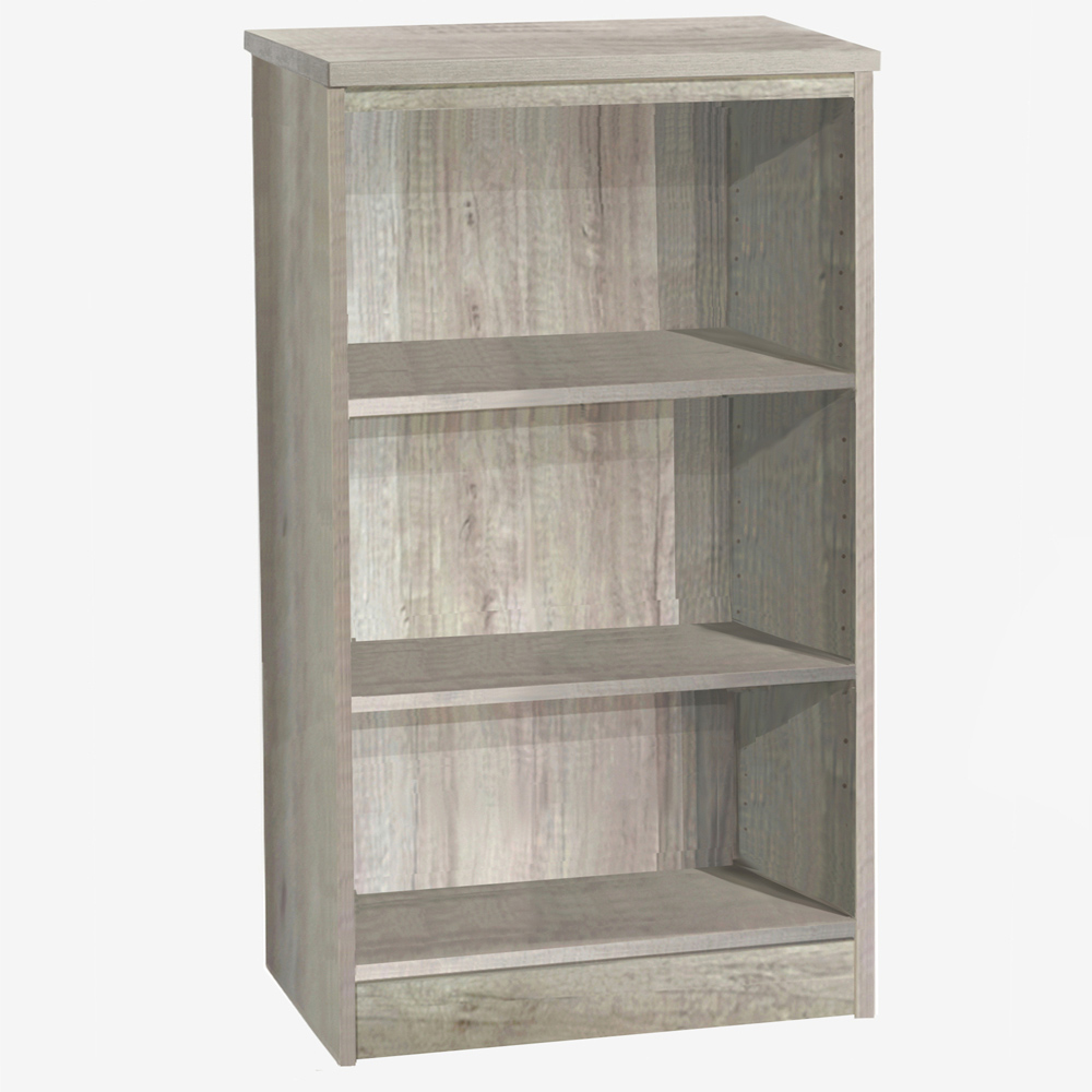 R White Cabinets 3 Shelf Grey Nebraska Mid Height Bookcase Image 2