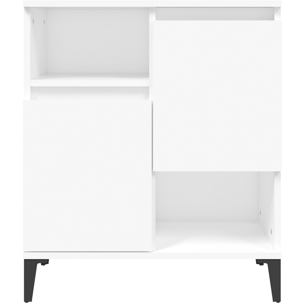 vidaXL 2 Door 2 Shelf White Sideboard Set of 3 Image 5
