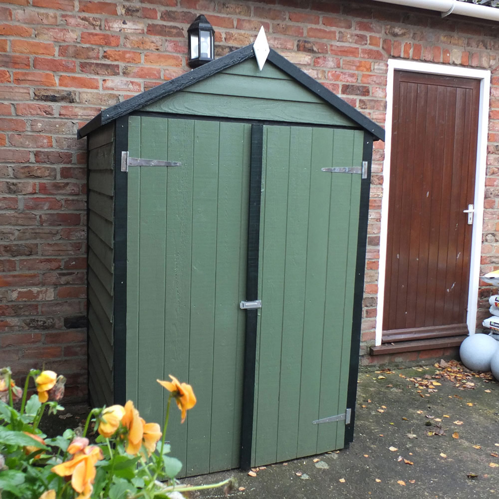 Shire 4 x 3ft Double Door Dip Treated Overlap Apex Shed Image 2