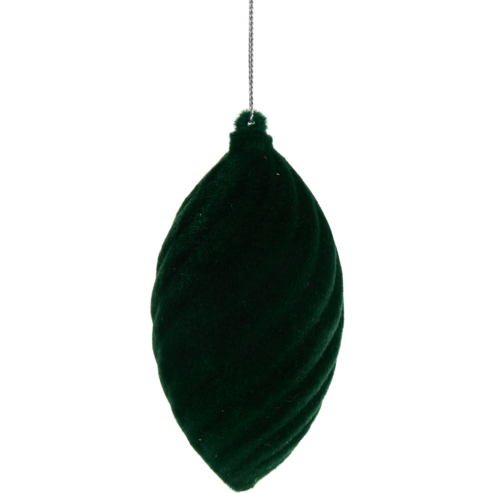 Pack of 2 Twisted Flocked Baubles Image 5
