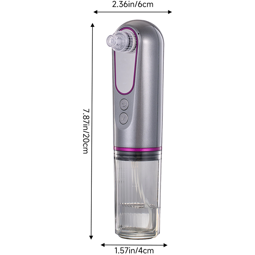 Living and Home Rechargeable Blackhead Remover with 3 Suction Modes and 5 Replacement Tips Image 5