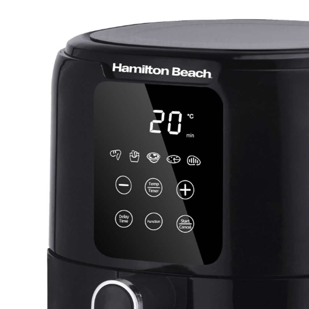 Hamilton Beach DeluxeFry HB4001D Black 4.2L Digital Air Fryer 1300W Image 2
