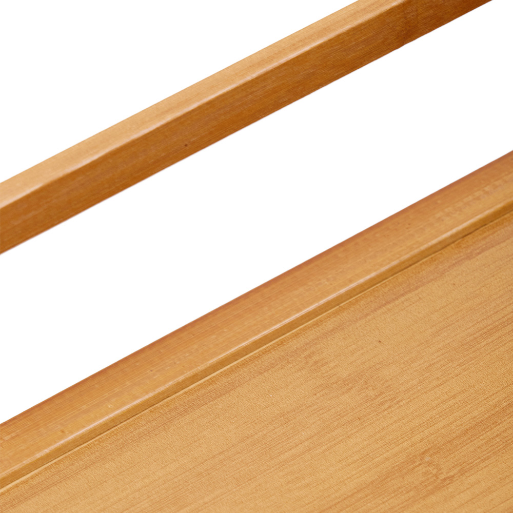 Living and Home Single Drawer 2 Shelf Natural Bamboo Desktop Bookshelf Image 4