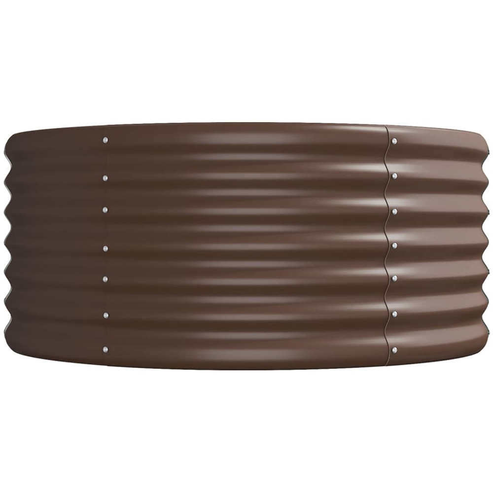 vidaXL Brown Galvanised Steel Raised Garden Bed 440 x 80 x 36cm Image 3