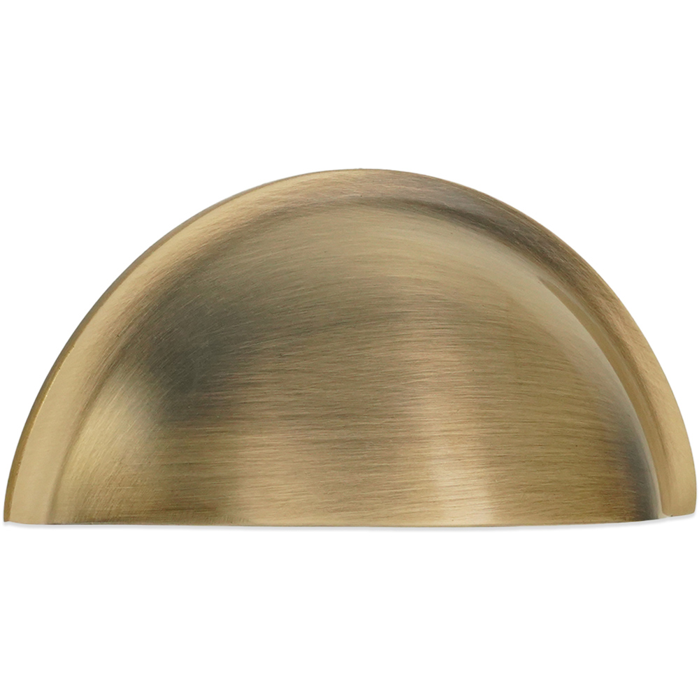 Spira Brass Antique Brass Small Slim Cup Pull Drawer Handle Image 1