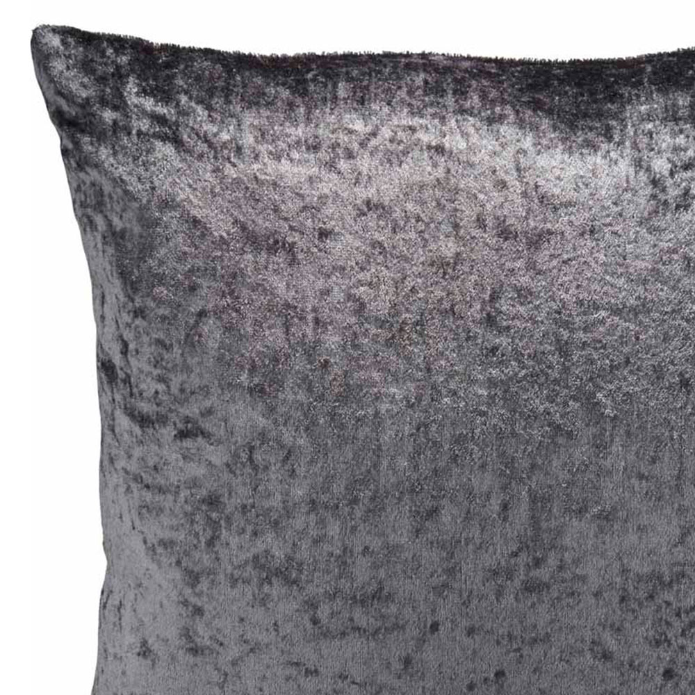 Wilko Charcoal Crushed Velvet Cushion 43 x 43cm Image 2