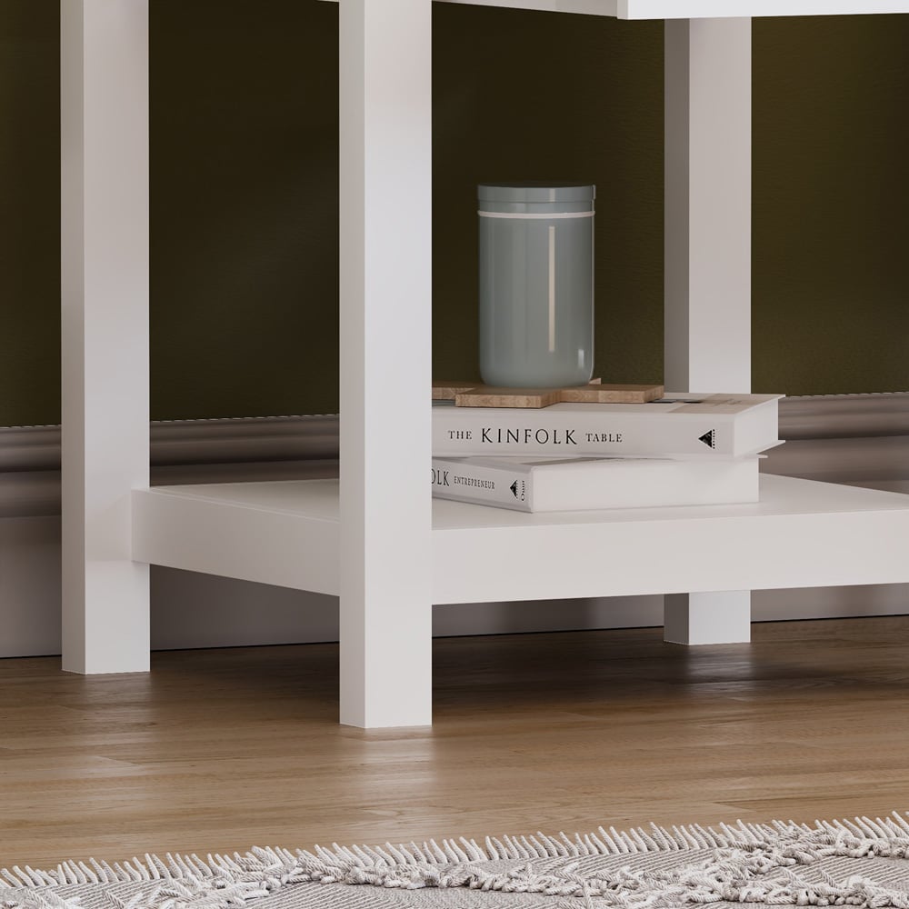 Vida Designs Arlington Single Drawer White Bedside Table Image 4