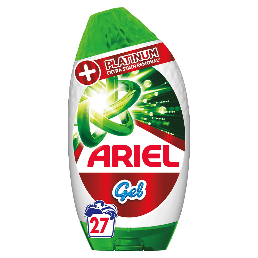Ariel Platinum Washing Liquid Laundry Detergent Gel 27 Washes 945ml Image 1