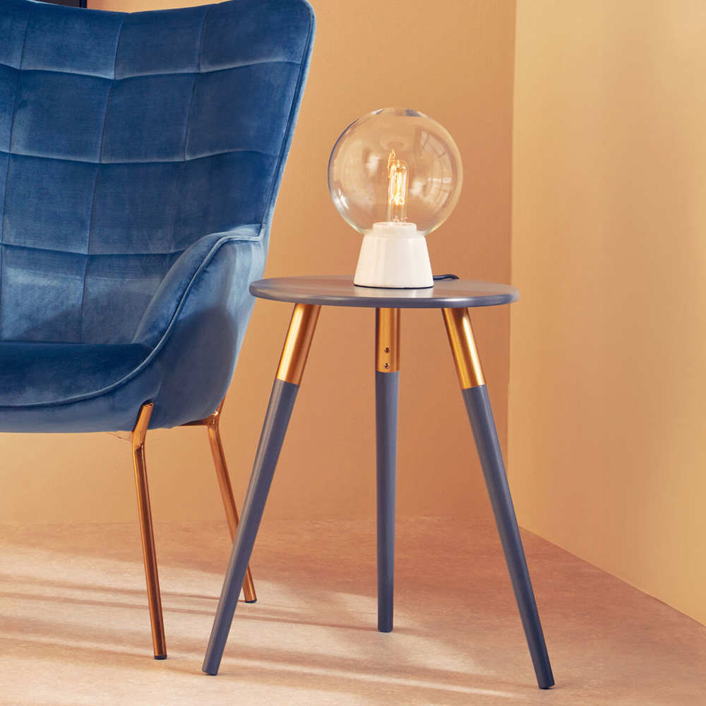 Premier Housewares Dark Grey Round Top Side Table Image 3
