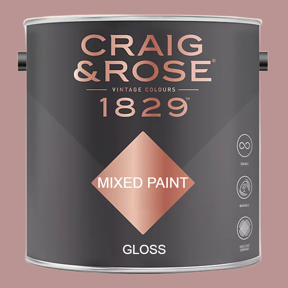 Craig & Rose 1829 Vintage Walls Wood and Metal Wedgwood Lilac Gloss Mixed Paint 2.5L Image 2