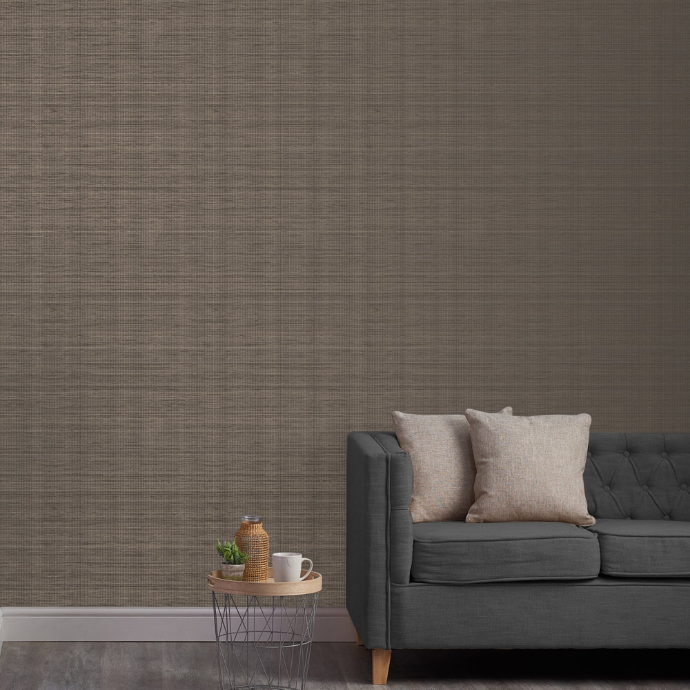 Boutique Gilded Textured Taupe Wallpaper Image 4