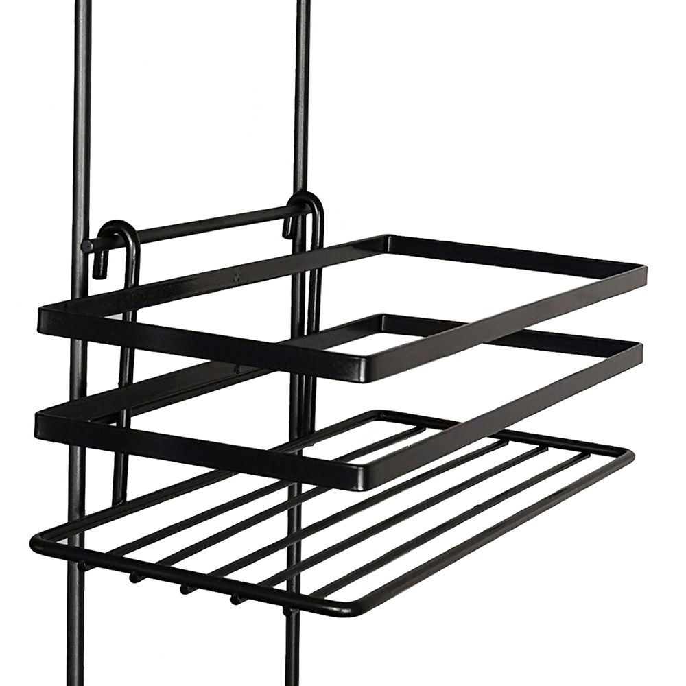 House of Home Black 3-Tier Shower Caddy Image 3