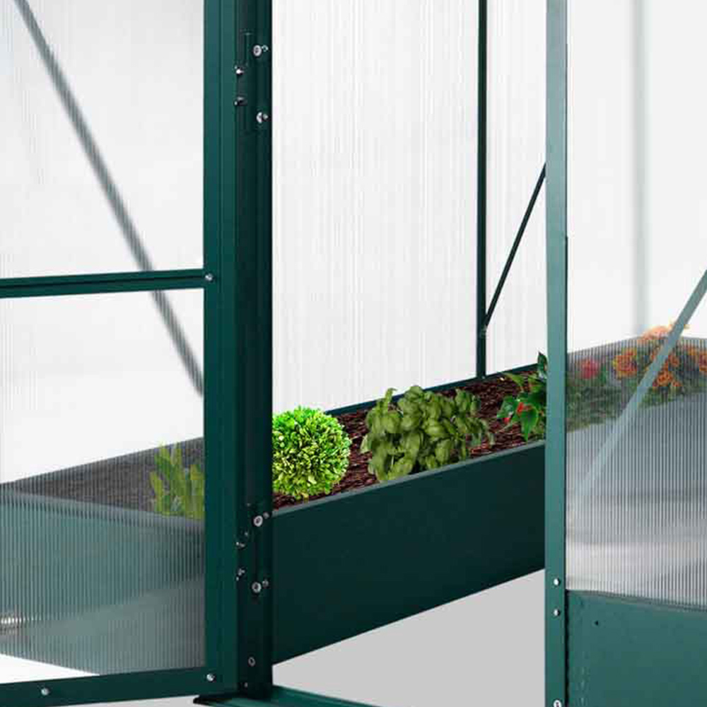 Outsunny Green Aluminium 6.2 x 6.2ft Walk In Greenhouse Image 5