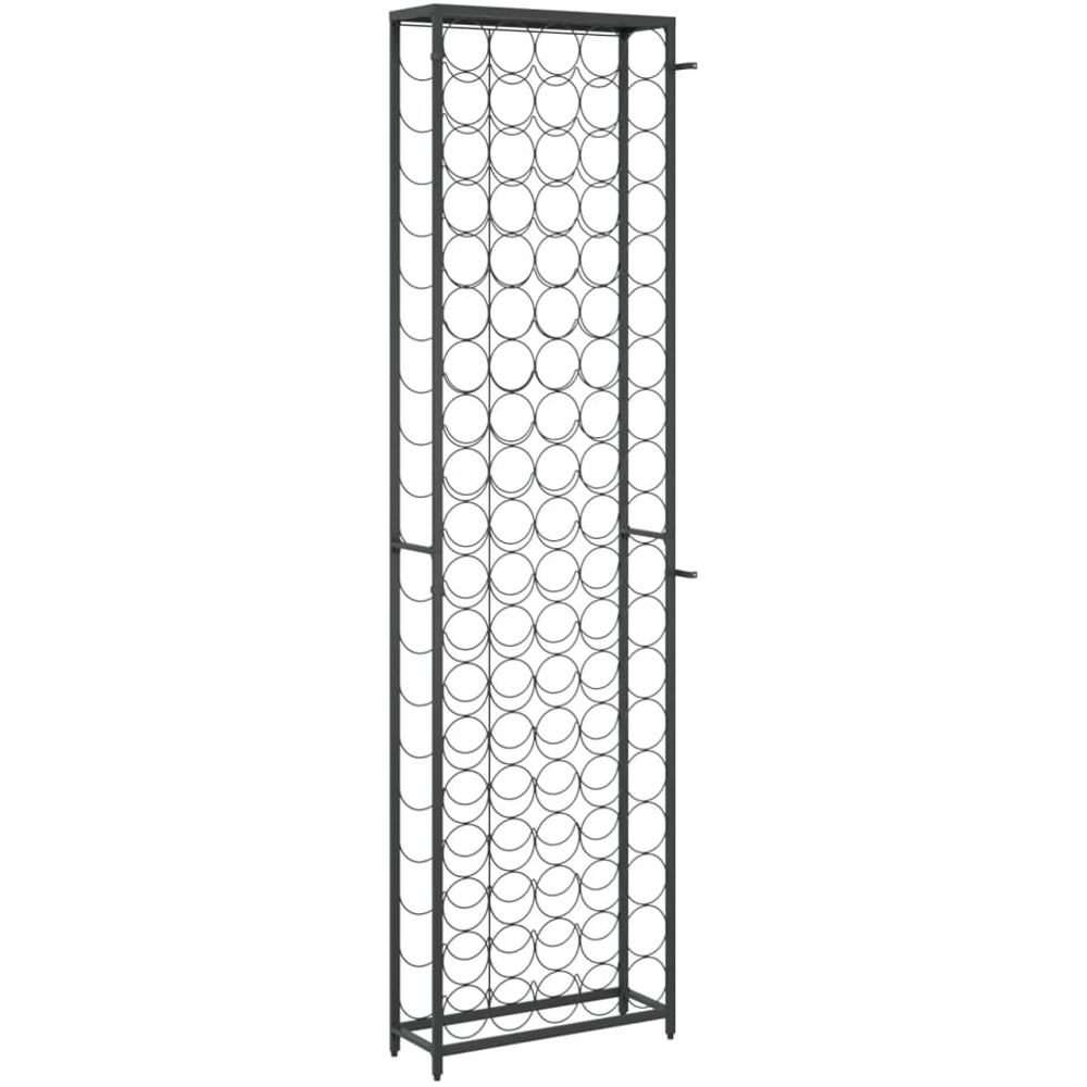 vidaXL 95 Bottle Black Tall Freestanding Wine Rack Image 2