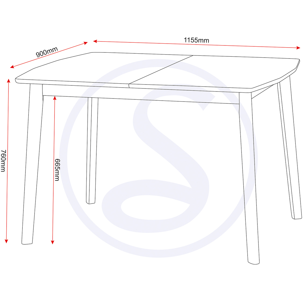 Seconique Emery 6 Seater 115-150cm Extending Dining Table Natural Oak Effect Image 5