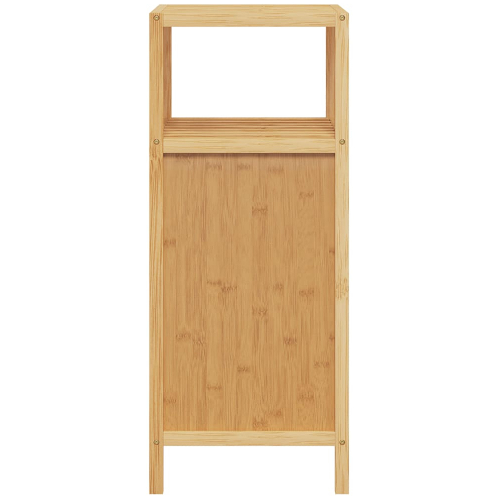 vidaXL Single Door Single Shelf Bamboo Bathroom Cabinet Image 4