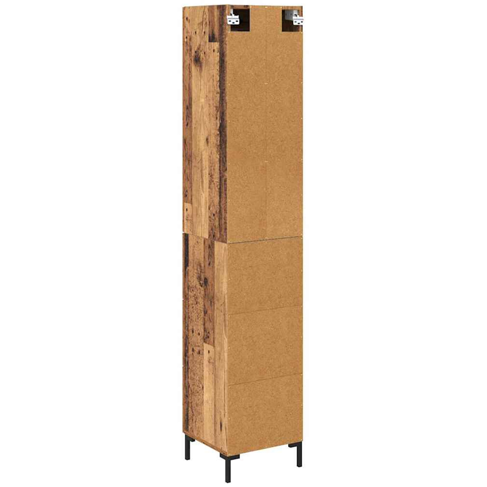 vidaXL Single Door 3 Drawer Old Wood Highboard Image 8