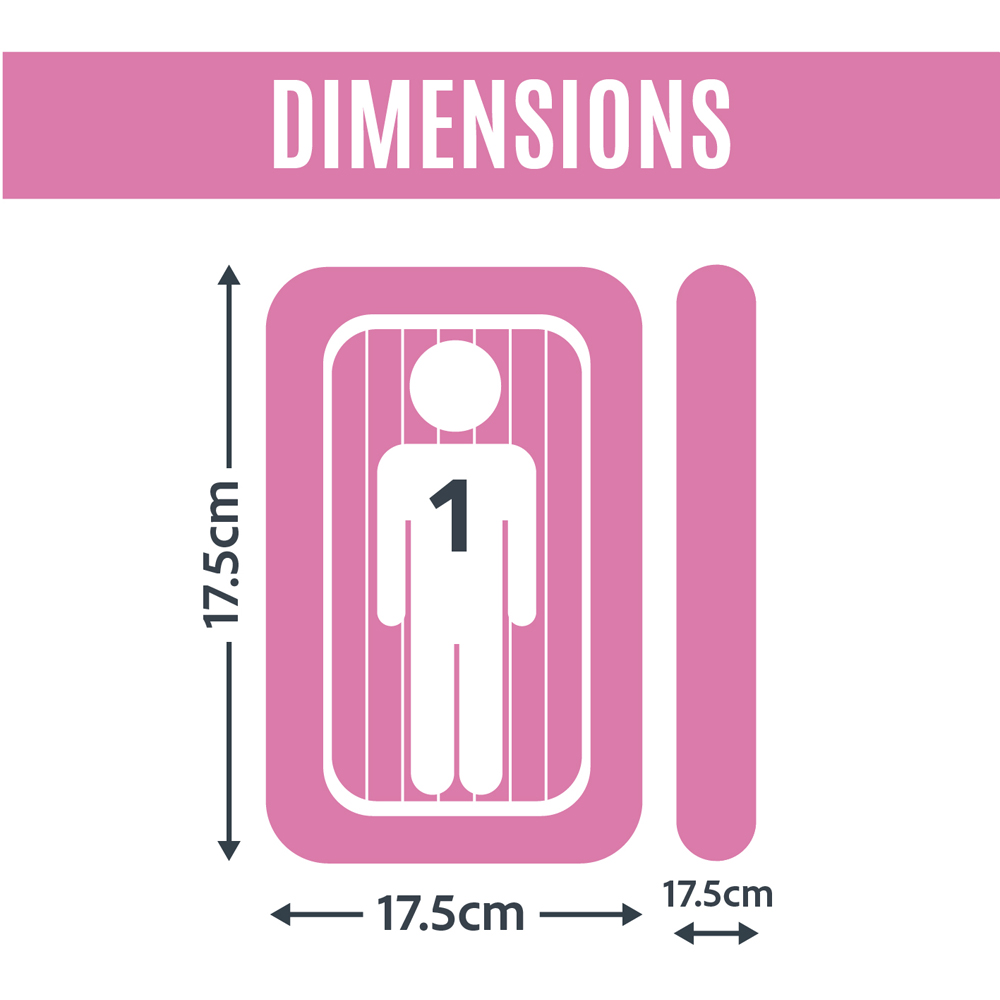 Milestone Pastel Pink Flocked Kids Airbed Image 9