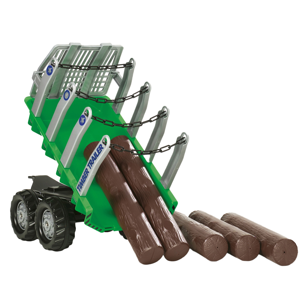 Robbie Toys Green Rolly Timber Trailer with 5 Logs Image 3