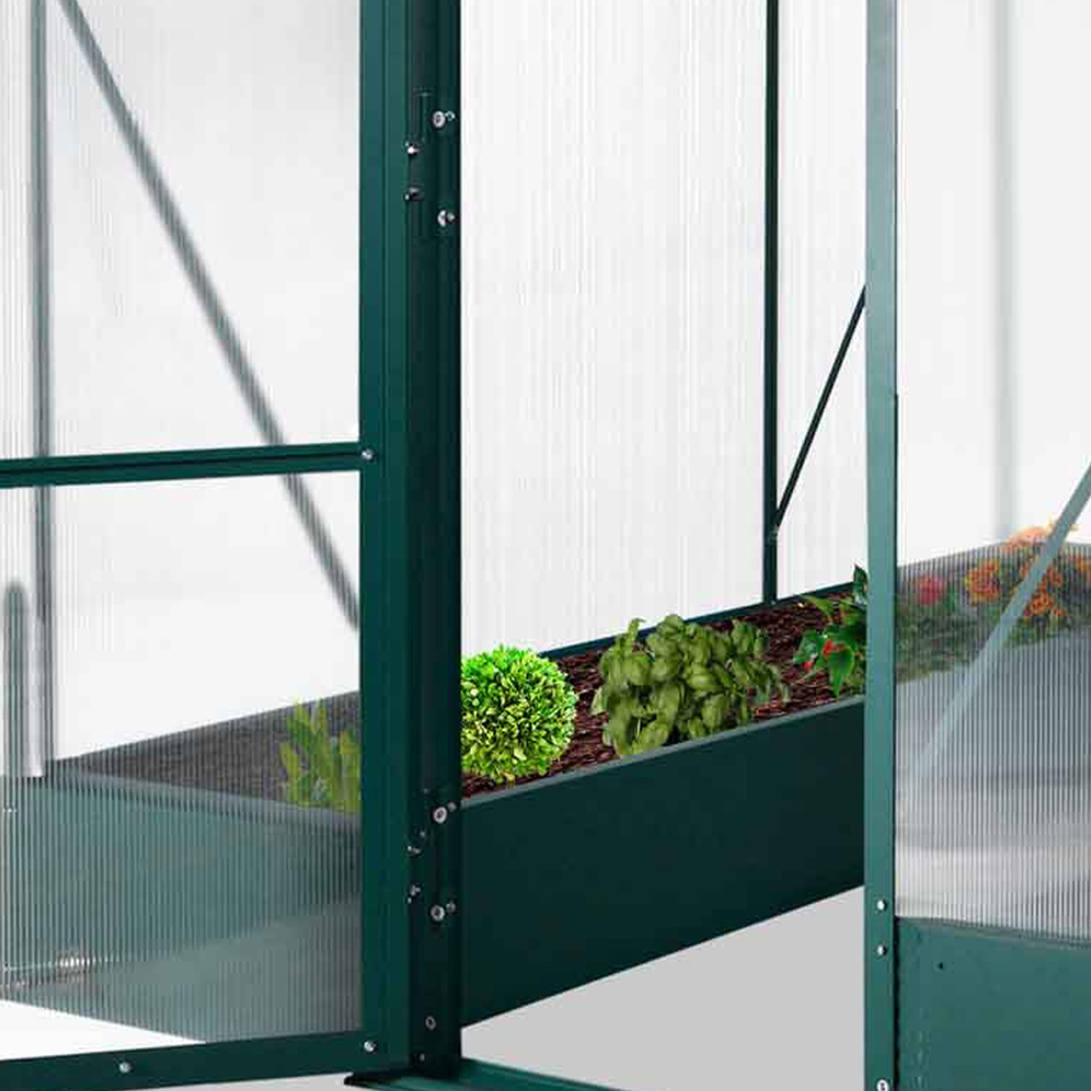 Outsunny Green Aluminium 6.2 x 8.2ft Walk In Greenhouse Image 5