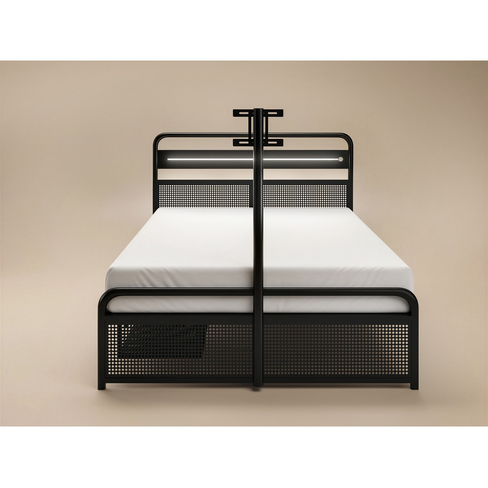 Recoil Panther Small Double Metal TV Bed with Storage Image 3